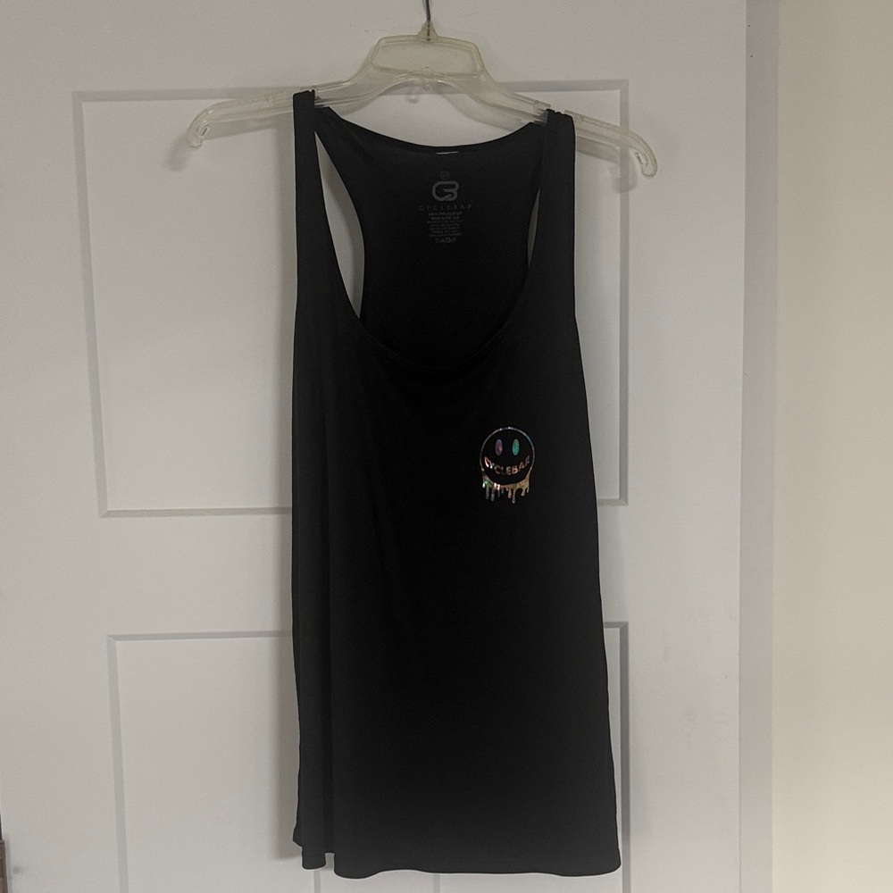 Cyclebar Black Tank Top with Colorful Graphic